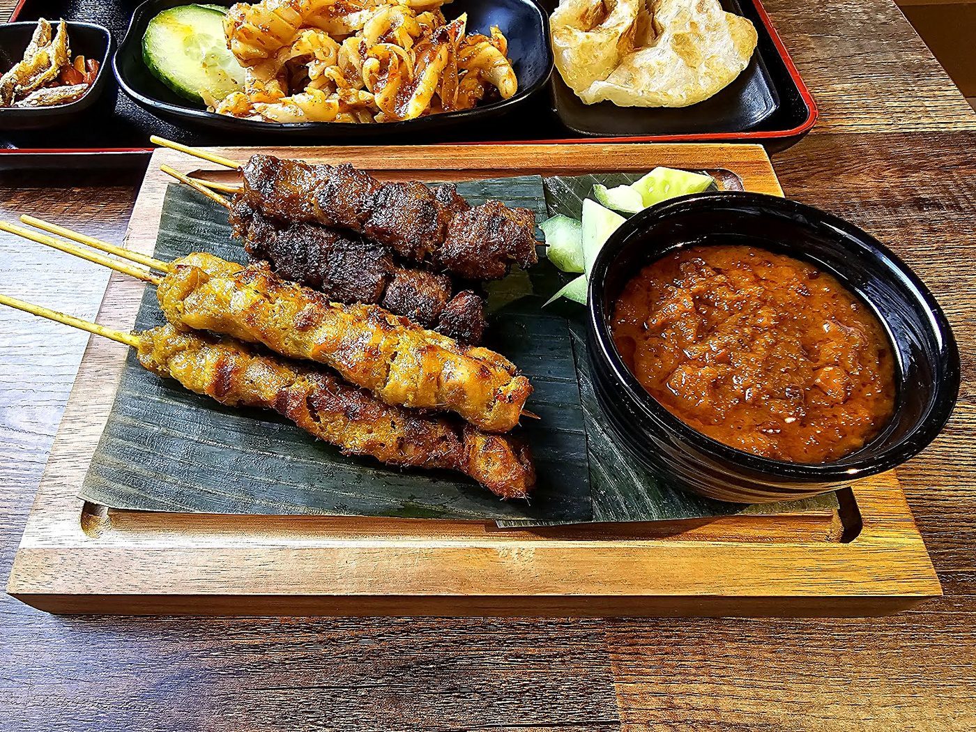 Flame Grilled Satay Skewers with House Spiced Peanut Sauce